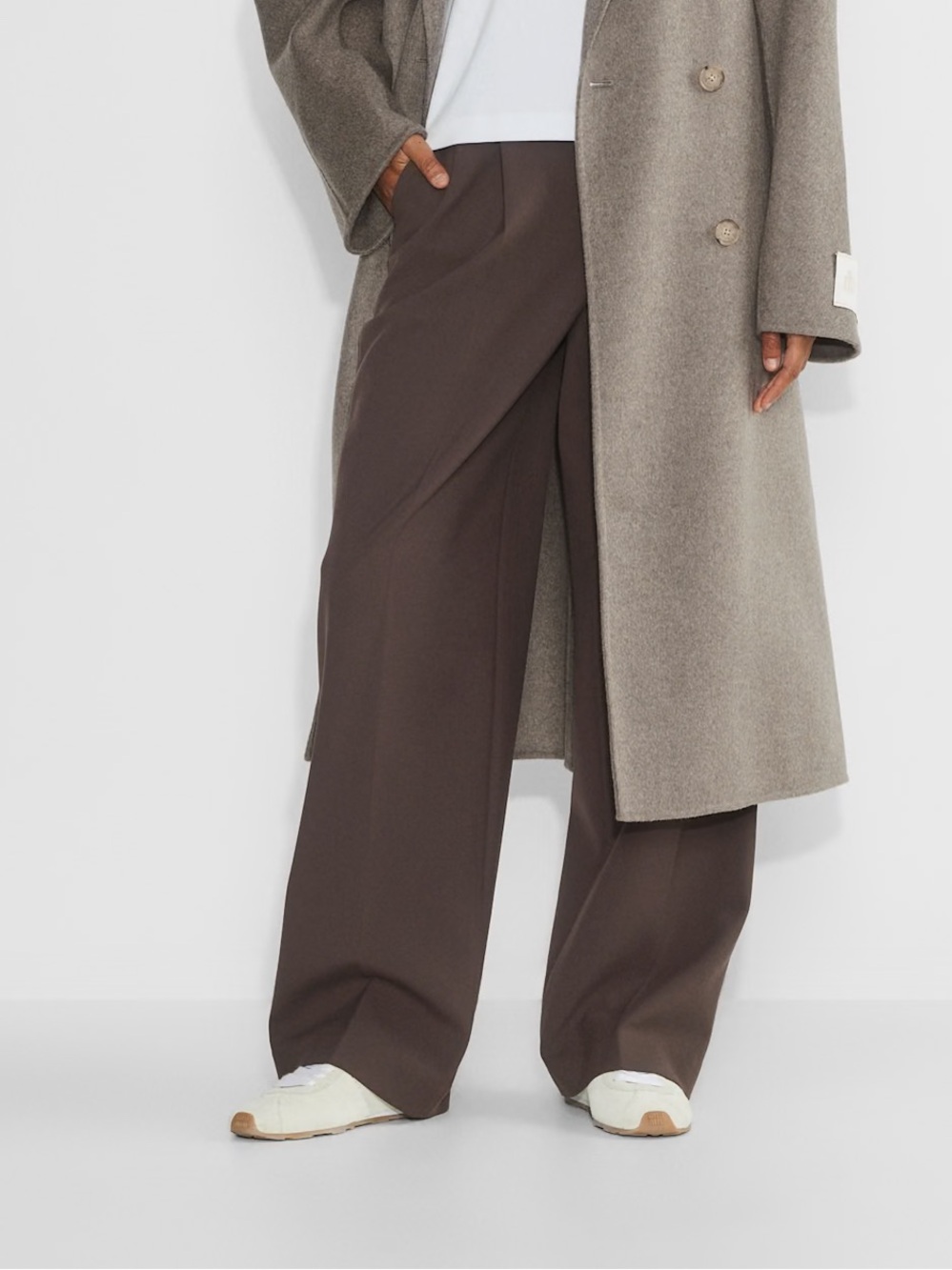 Aritzia Babaton | Women’s Rich Mocha Brown Pleated Pant | Wide-Leg Chic | 2